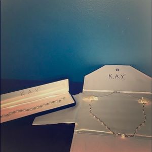 Kay Jewelers pearl bracelet and necklace set